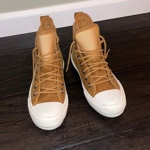 Leather Converse High Tops